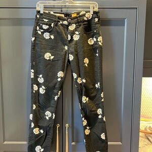 Pilcro and the Letterpress Floral Black Jeans
